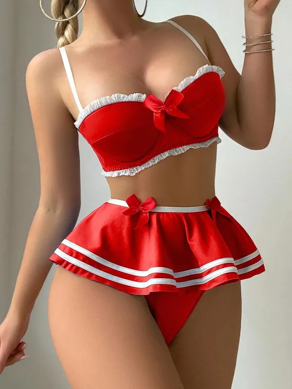 Bra_And_Skirt_Panty_Set_Costume_Red