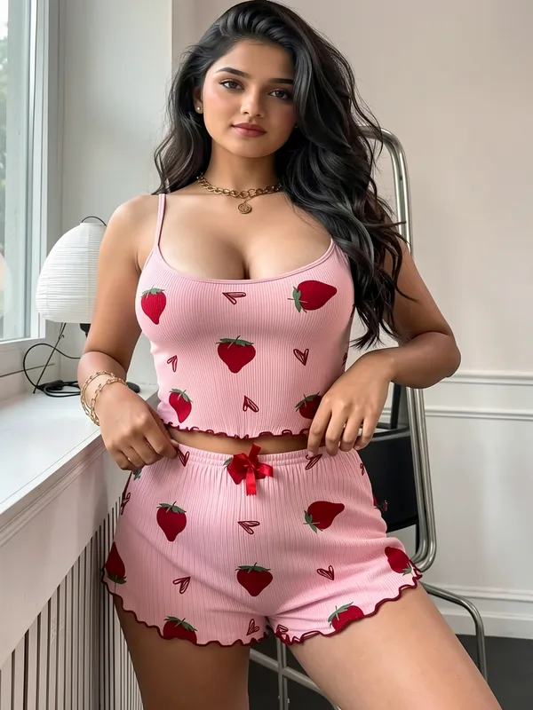 Pink_Strawberry_Night_Suit_Pink