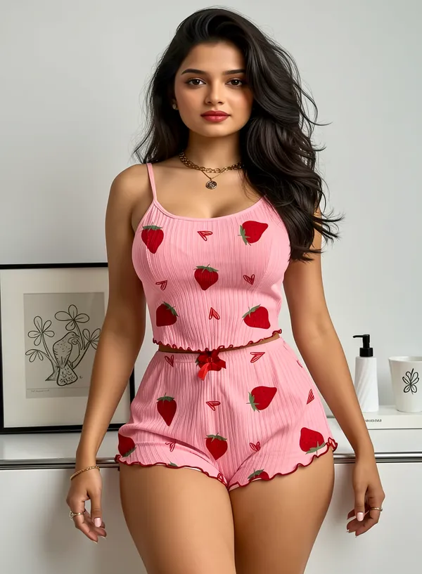 Pink_Strawberry_Night_Suit_Pink