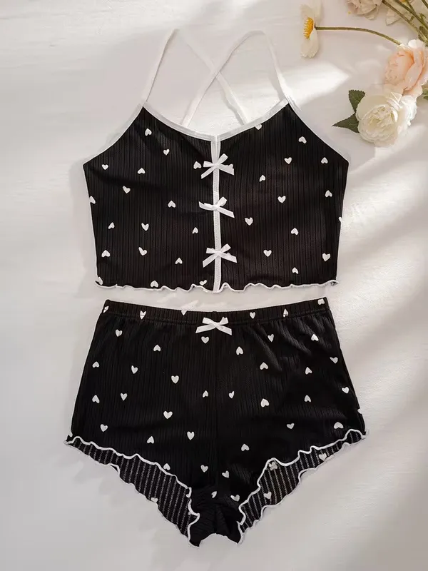 Black_Heart_Ribbed_Short_Set_Black