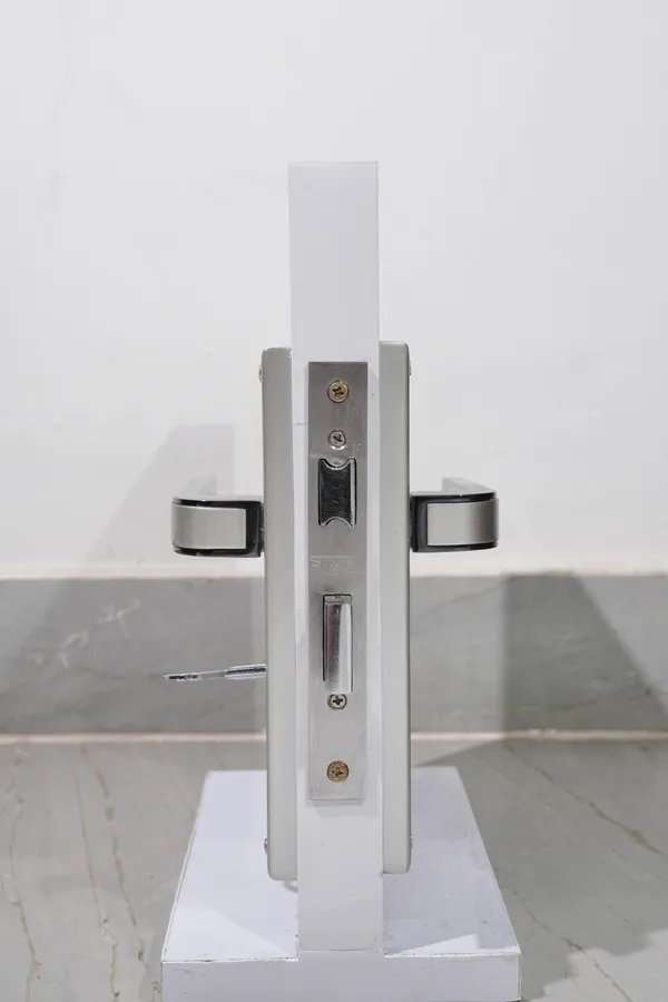 Silver_And_Black_White_Metal_Modern_Lever_Door_Lock_Set