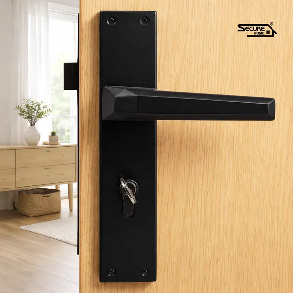 Black_White_Metal_Modern_Anti-Pick_Cylinder_Door_Lock