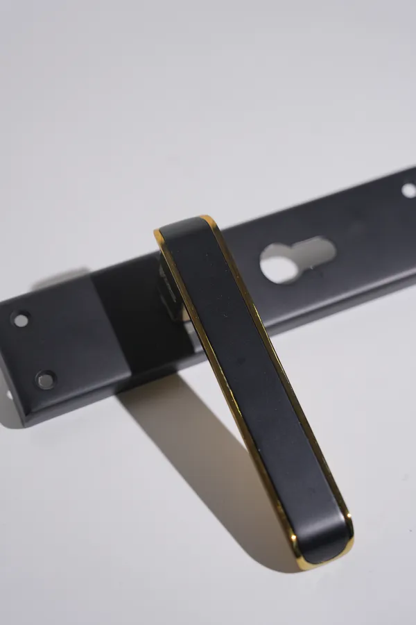 Black_And_Gold_White_Metal_Modern_Lever_Mortise_Door_Handle_Set
