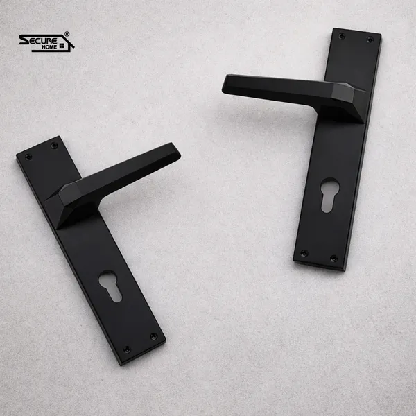 Black_White_Metal_Modern_Anti-Pick_Cylinder_Door_Lock
