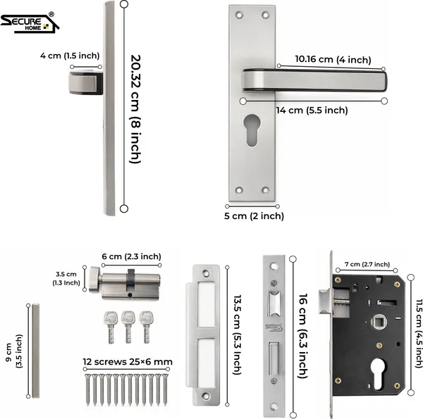 Silver_And_Black_White_Metal_Modern_Satin_Mortise_Door_Lever_Set