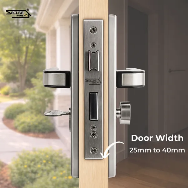 Silver_And_Black_White_Metal_Modern_Satin_Mortise_Door_Lever_Set