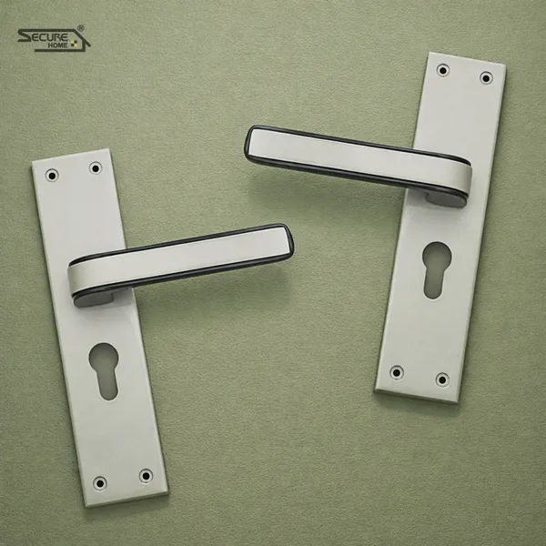 Silver_And_Black_White_Metal_Modern_Satin_Mortise_Door_Lever_Set
