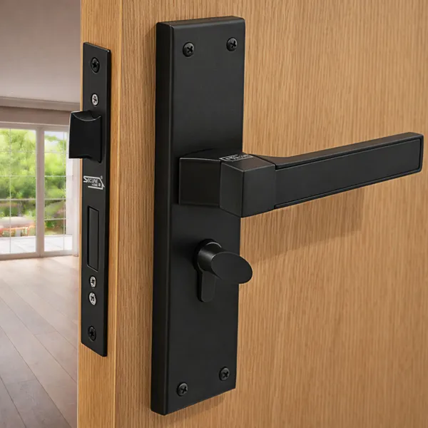 Black_White_Metal_Modern_Matte_Edge_Mortise_Door_Lever_Set