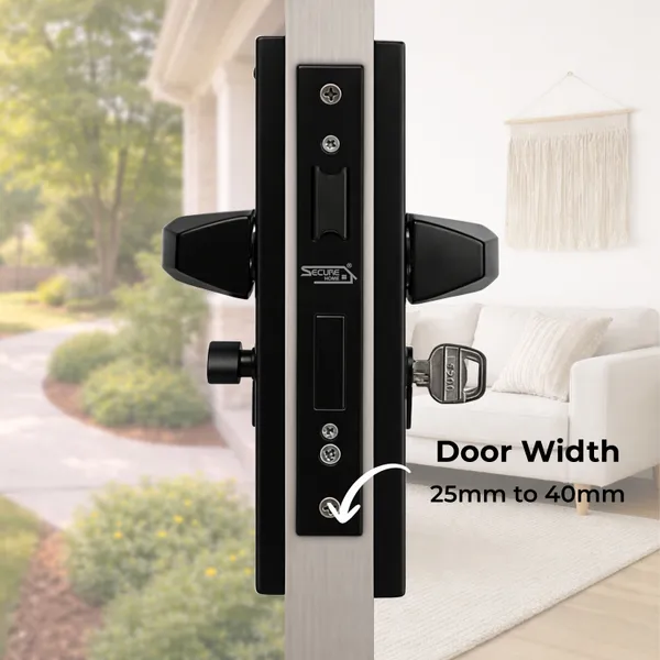 Black_White_Metal_Modern_Diamond-Cut_Mortise_Door_Lever_Set
