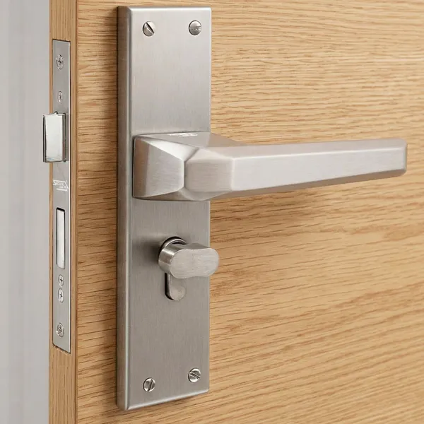 Silver_White_Metal_Modern_Satin_Diamond_Mortise_Door_Lever_Set
