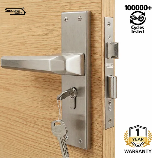Silver_White_Metal_Modern_Satin_Diamond_Mortise_Door_Lever_Set