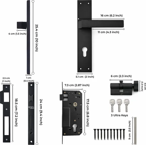 Black_White_Metal_Modern_Matte_Mortise_Door_Lever_Set