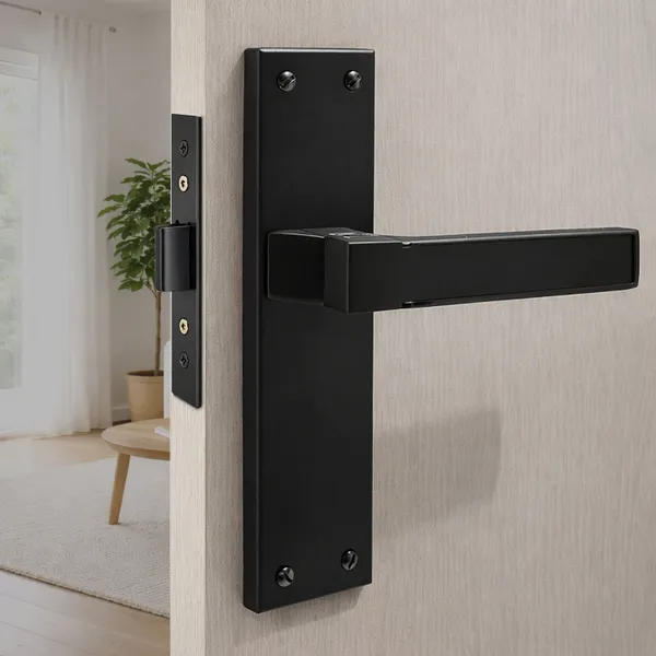 Black_White_Metal_Modern_Matte_Bathroom_Mortise_Door_Lever_Set