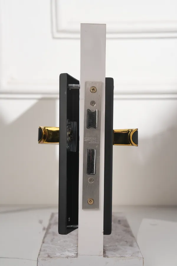 Black_And_Gold_White_Metal_Modern_Lever_Mortise_Door_Lock_Handle_Set
