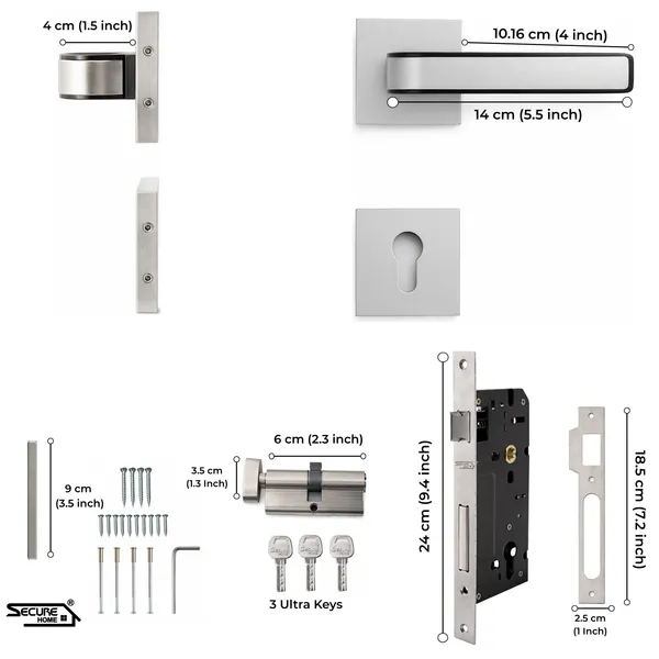 Silver_White_Metal_Modern_Brushed_Lever_Mortise_Door_Lock_Set