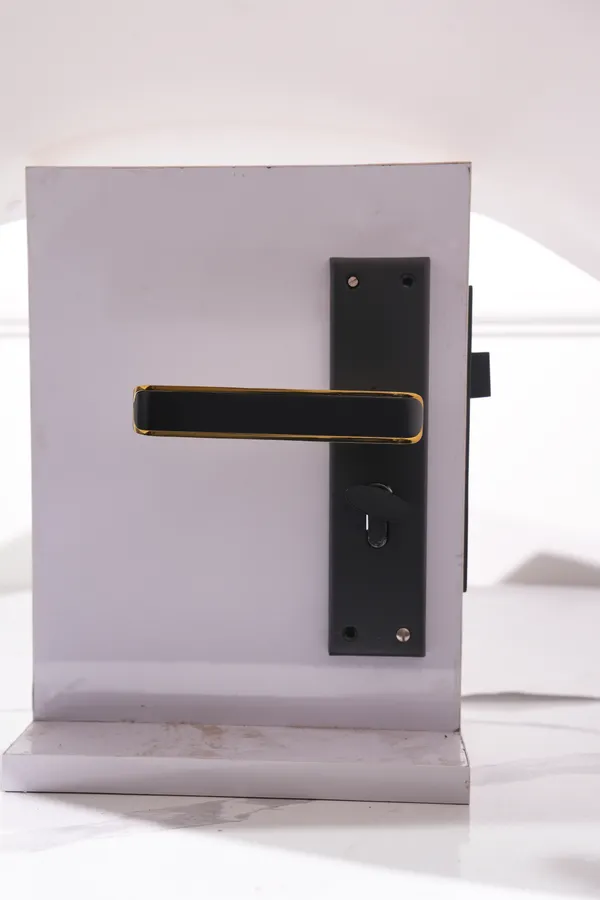 Black_And_Gold_White_Metal_Modern_Lever_Mortise_Door_Handle_Set