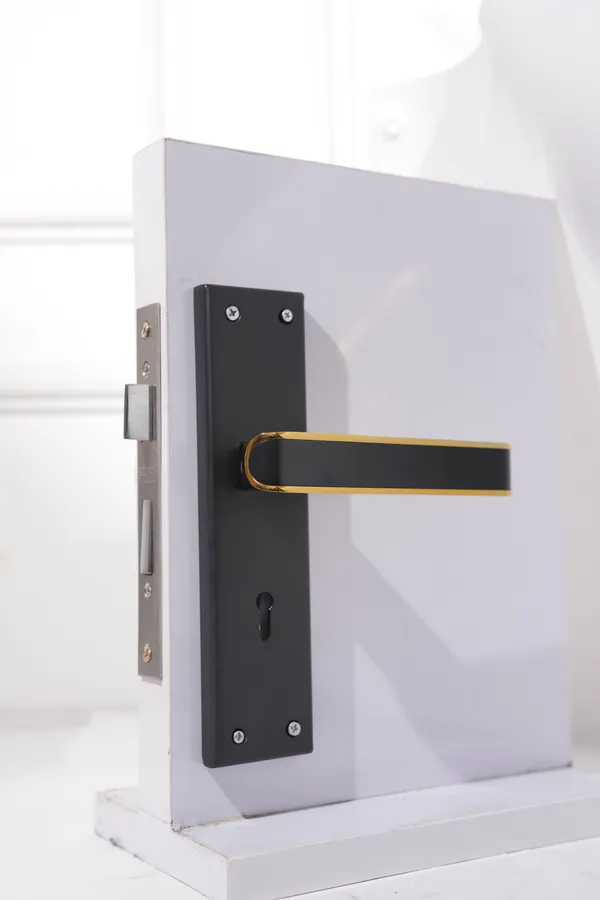 Black_And_Gold_White_Metal_Modern_Lever_Mortise_Door_Lock_Handle_Set