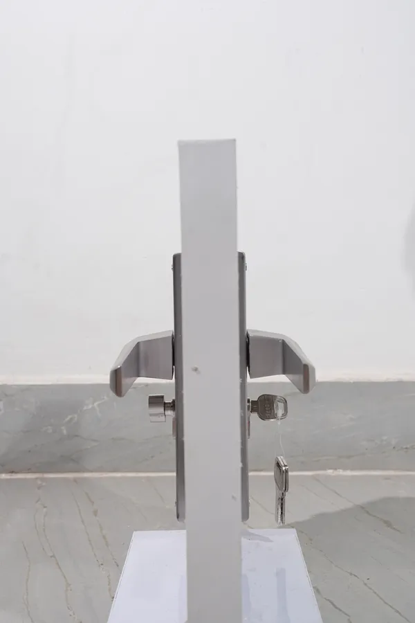 Black_And_Silver_White_Metal_Modern_Mortise_Door_Lock_Body_Strike_Plate