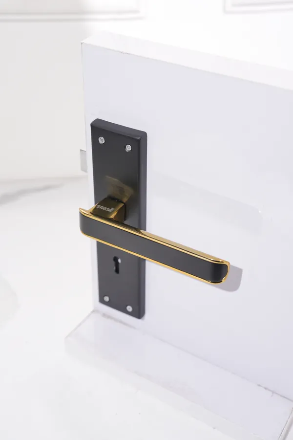 Black_And_Gold_White_Metal_Modern_Lever_Mortise_Door_Lock_Handle_Set
