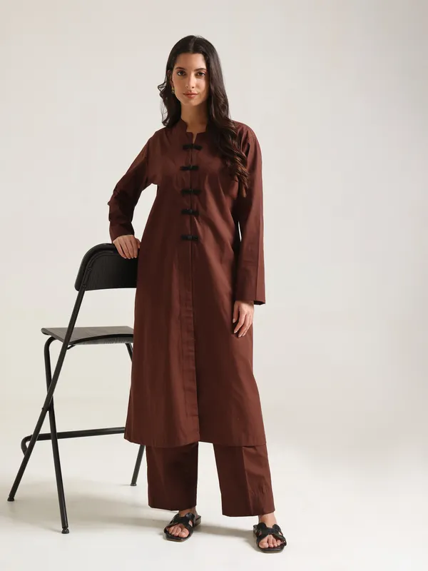 Brown_Straight_Kurta_Set_for_Women