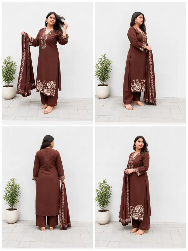 Women_Embroidery_Cotton_Kurta_Set_With_Dupatta