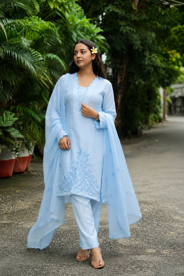 Powder_blueScallop_Kurta_Set