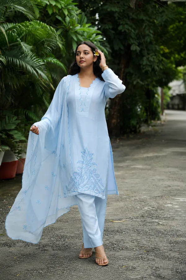 Powder_blueScallop_Kurta_Set
