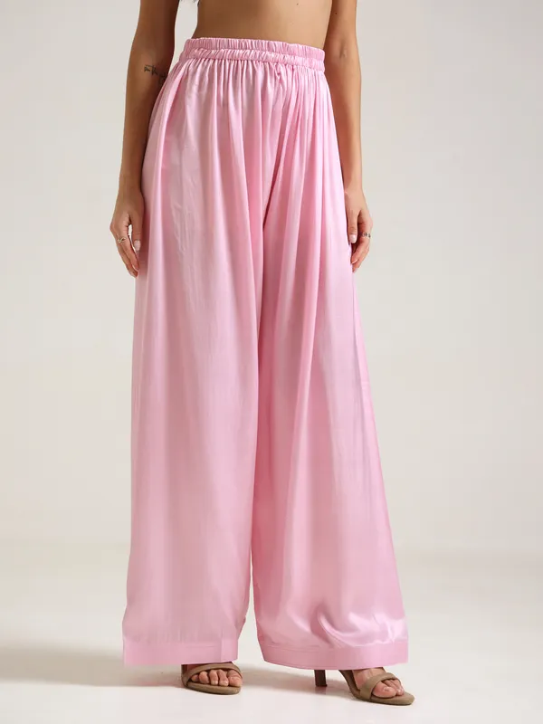 Pink_Satin_Wide_Leg_Pants_for_Women