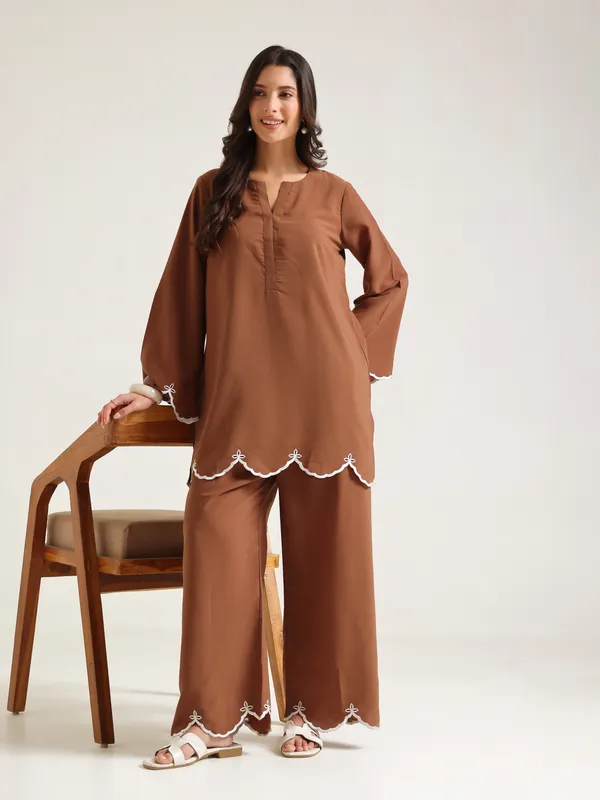 Brown_Satin_Kurta_Palazzo_Set_for_Women