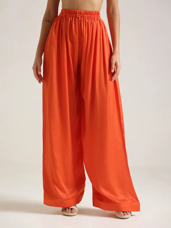 Orange_Satin_Wide_Leg_Palazzo_Pants_for_Women
