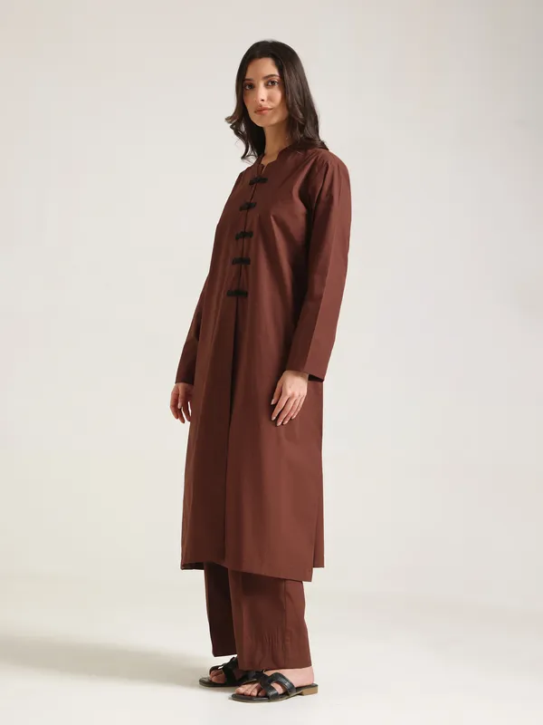 Brown_Straight_Kurta_Set_for_Women