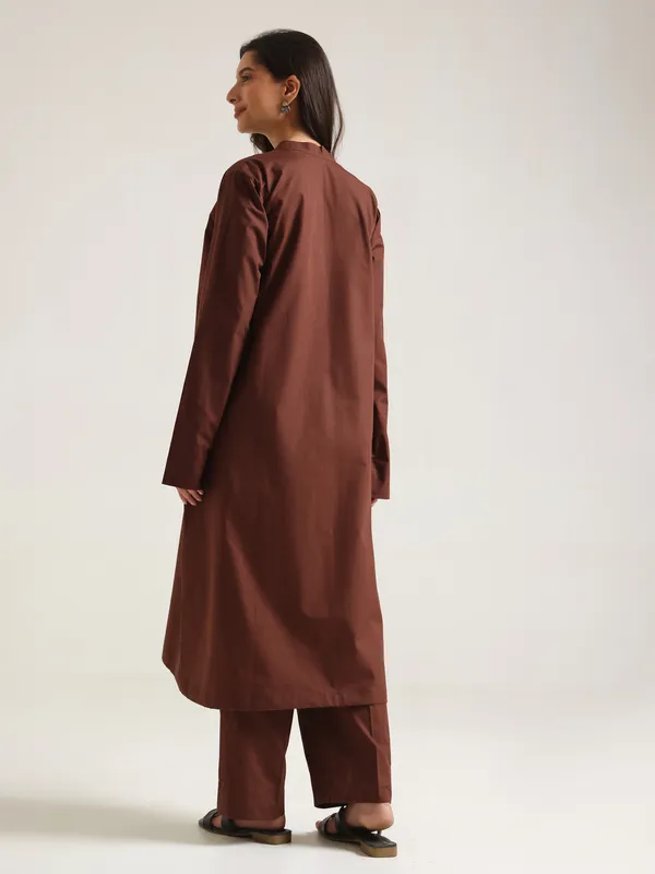 Brown_Straight_Kurta_Set_for_Women