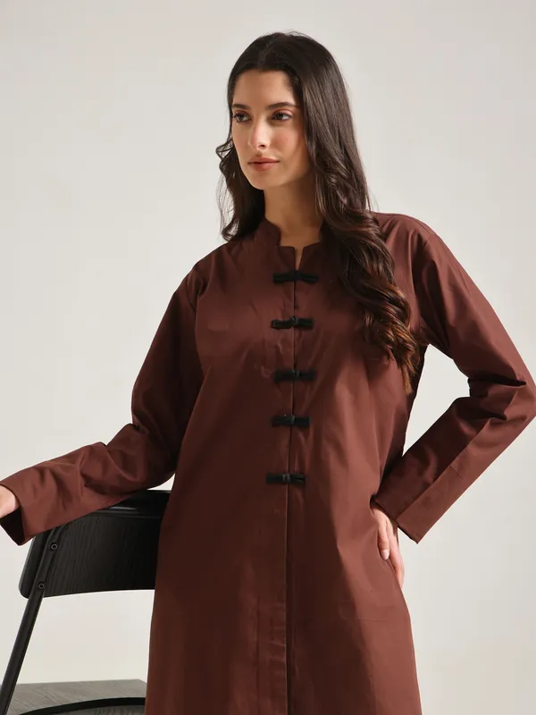 Brown_Straight_Kurta_Set_for_Women