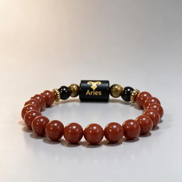 Brown_Beaded_Aries_Zodiac_Bracelet_For_Men_And_Women