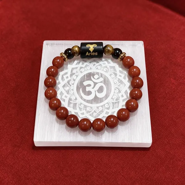 Brown_Beaded_Aries_Zodiac_Bracelet_For_Men_And_Women