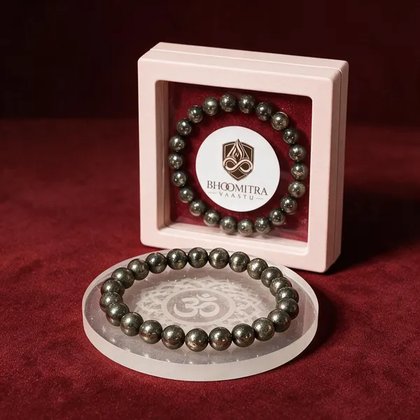 Metallic_Pyrite_Beaded_Bracelet_For_Unisex