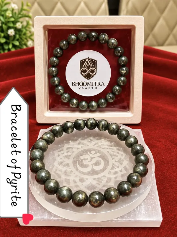 Metallic_Pyrite_Beaded_Bracelet_For_Unisex