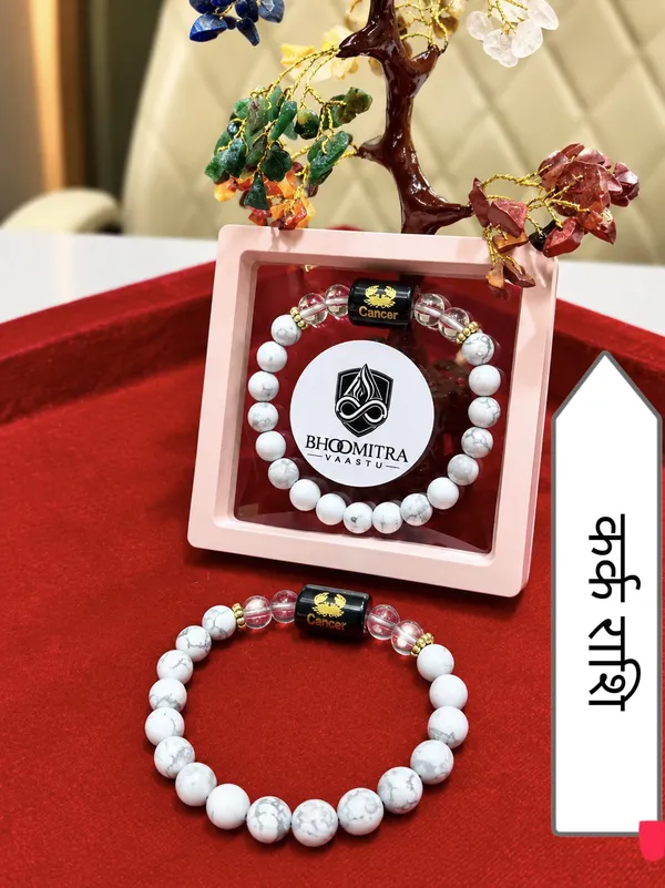 White_Beaded_Cancer_Zodiac_Bracelet_For_Unisex