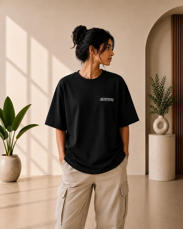 Black_French_Terry_Oversized_Antaratma_Graphic_T-Shirt_For_Unisex