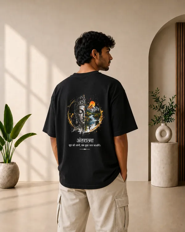 Black_French_Terry_Oversized_Antaratma_Graphic_T-Shirt_For_Unisex
