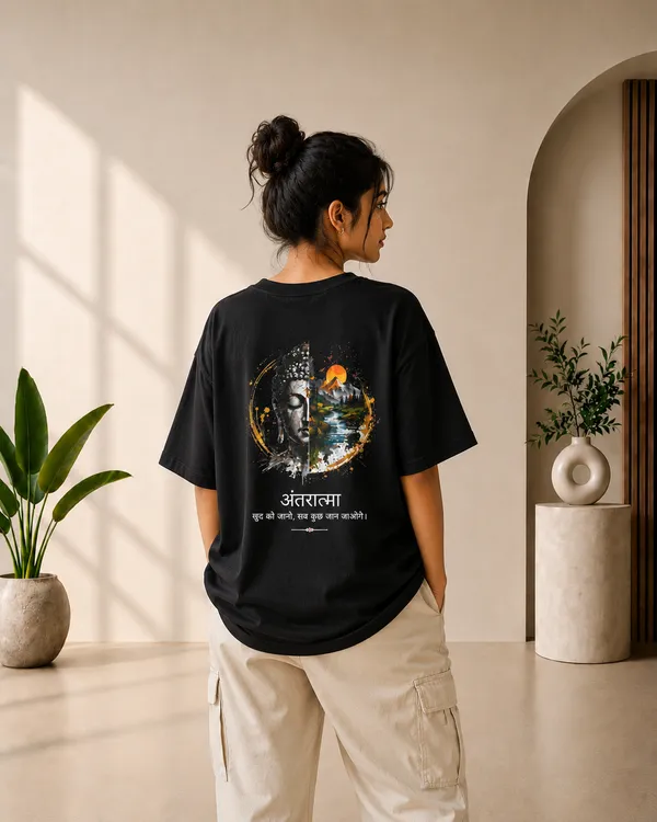 Black_French_Terry_Oversized_Antaratma_Graphic_T-Shirt_For_Unisex