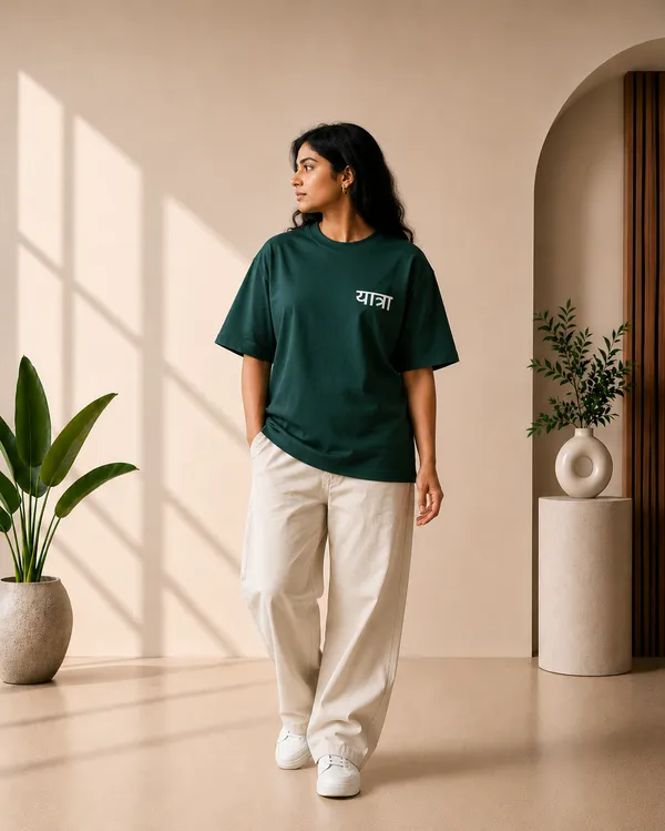 Bottle_Green_French_Terry_Oversized_Yatra_Graphic_T-Shirt_For_Unisex