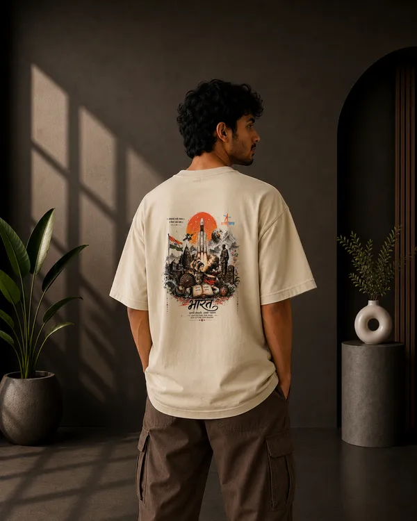 Natural_Off_White_French_Terry_Oversized_Isro_Graphic_T-Shirt_For_Unisex