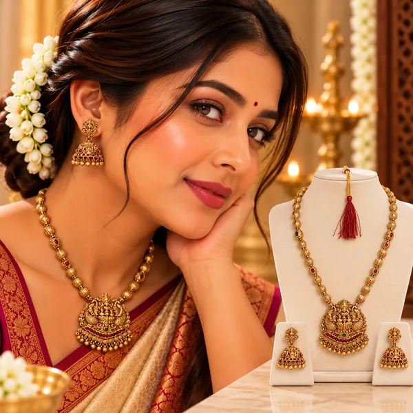 Traditional_Goddess_Lakshmi_Antique_Gold_Haram