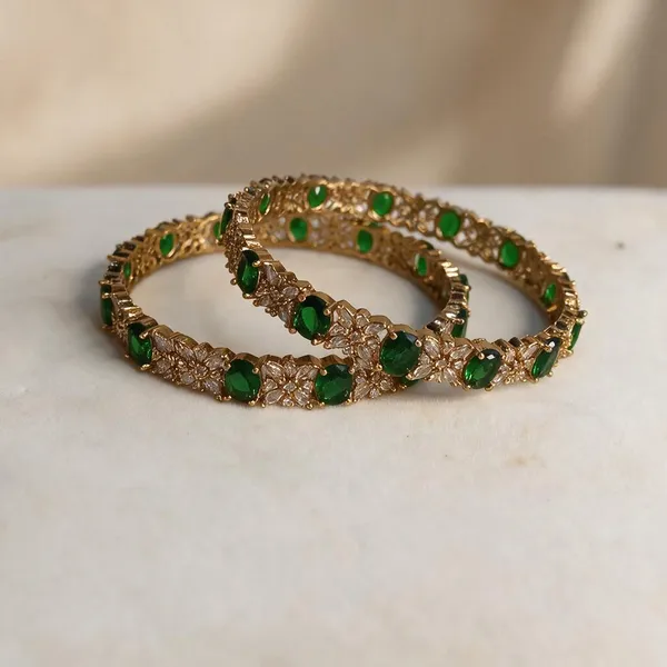 Royal_Oval_Emerald_Gold-Tone_Bangles_Pack_Of_2