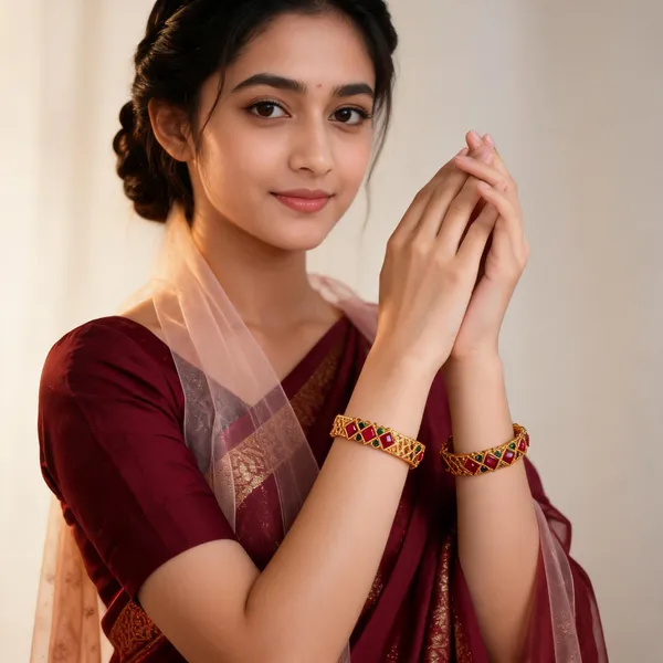 Heritage_Crimson_&_Gold_Filigree_Bangles_Pack_Of_2