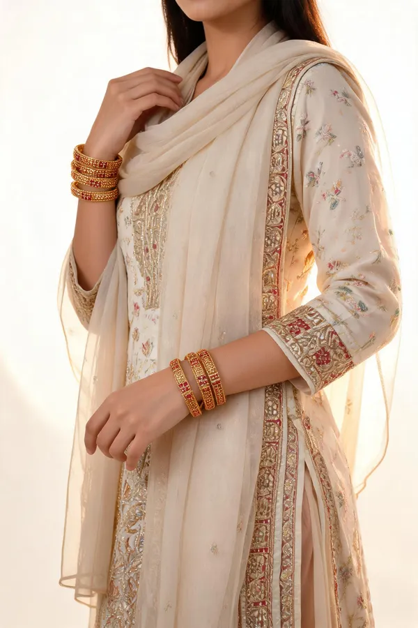 Heritage_Crimson_Mesh_Gold_Bangles_Pack_Of_4