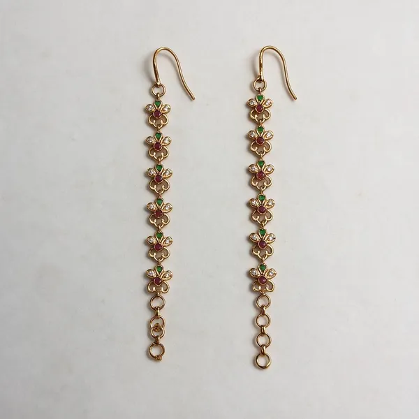Celestial_Floral_Gold_Dangle_Earrings_Pack_Of_2