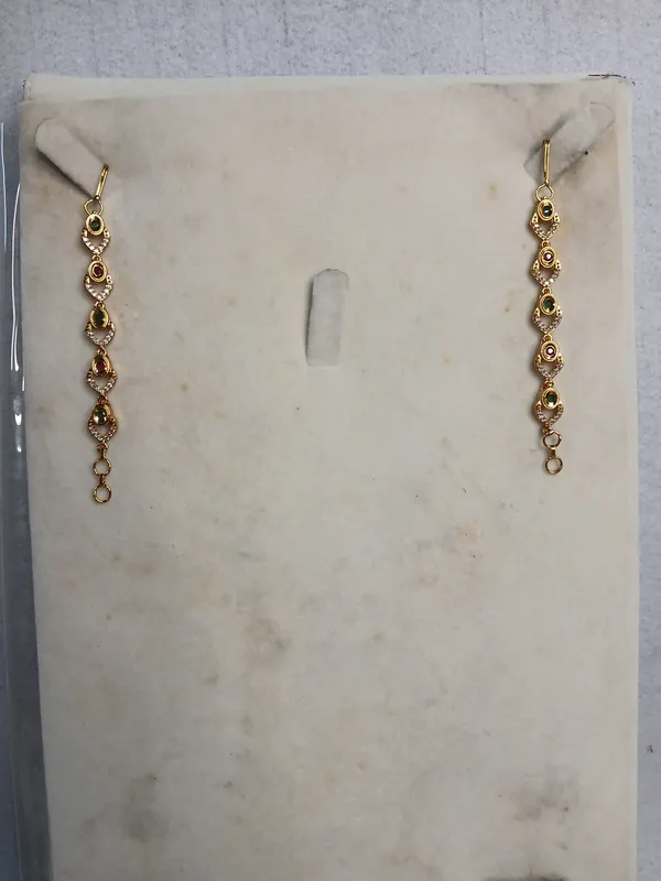 Ethereal_Multi-Stone_Long_Link_Earrings