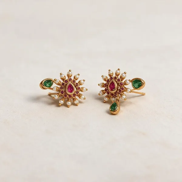 Traditional_Temple_Motif_Multi-Stone_Earrings_Pack_Of_2